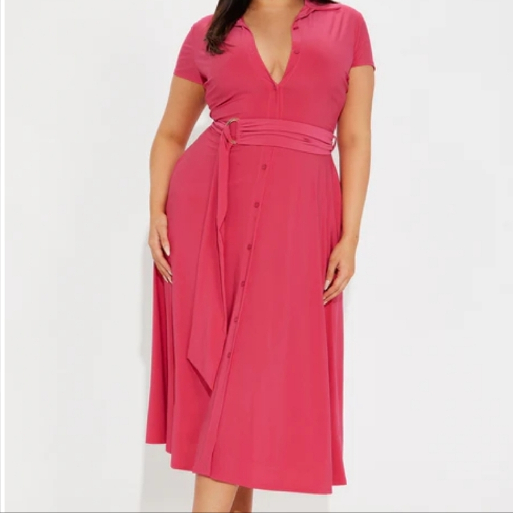 Elise Button Up Midi Dress